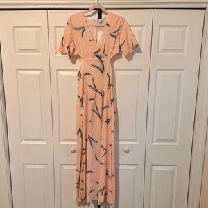 Made With Love Pink Cut Out Short Sleeve Dress Size M